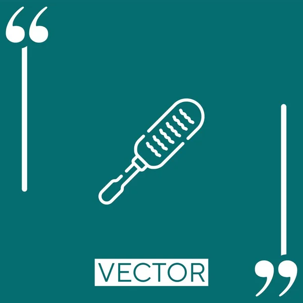 Duster Vector Icon Icono Lineal Línea Carrera Editable — Vector de stock