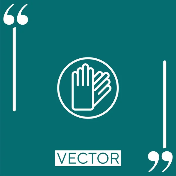 Guantes Vector Icono Icono Lineal Línea Carrera Editable — Vector de stock