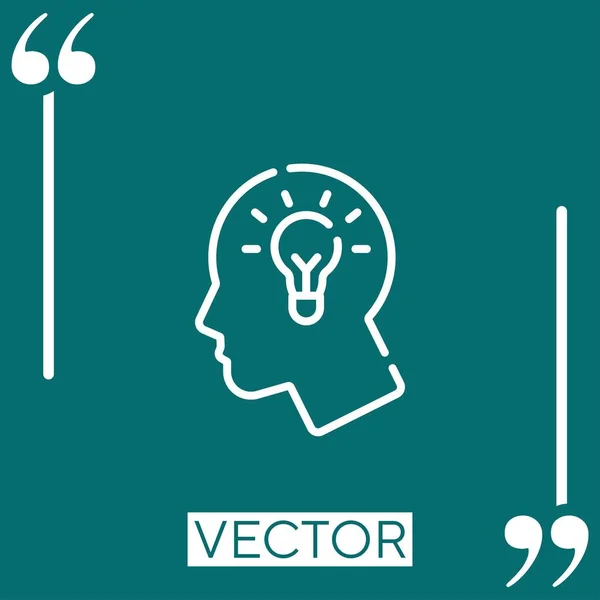 Idea Vektorová Ikona Lineární Ikona Upravitelná Čára Tahu — Stockový vektor