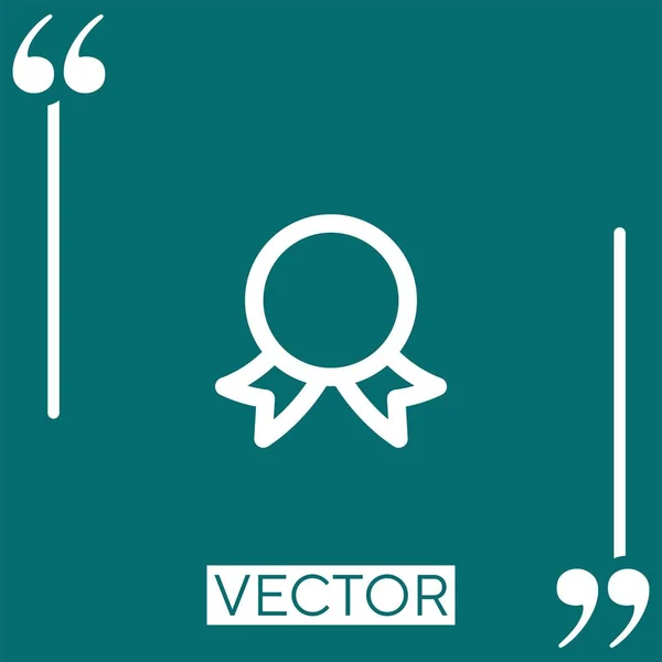 Recompensa Vector Icono Icono Lineal Línea Carrera Editable — Vector de stock
