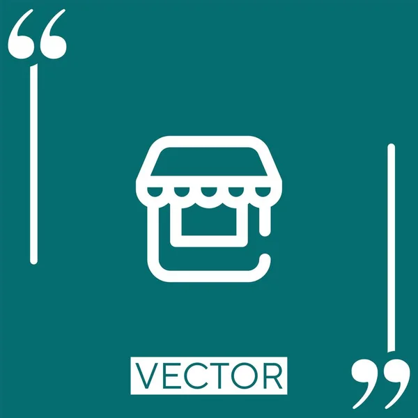 Shop Vector Icon Icono Lineal Línea Carrera Editable — Archivo Imágenes Vectoriales