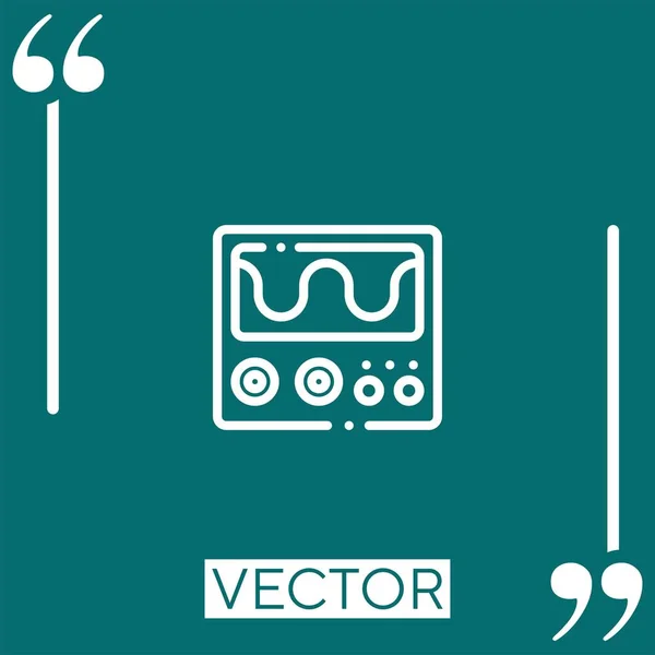 Ondas Vector Icono Icono Lineal Línea Carrera Editable — Vector de stock