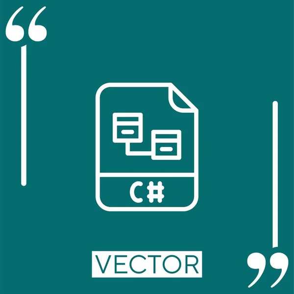 Ícone Vetorial Afiado Ícone Linear Linha Curso Editável — Vetor de Stock