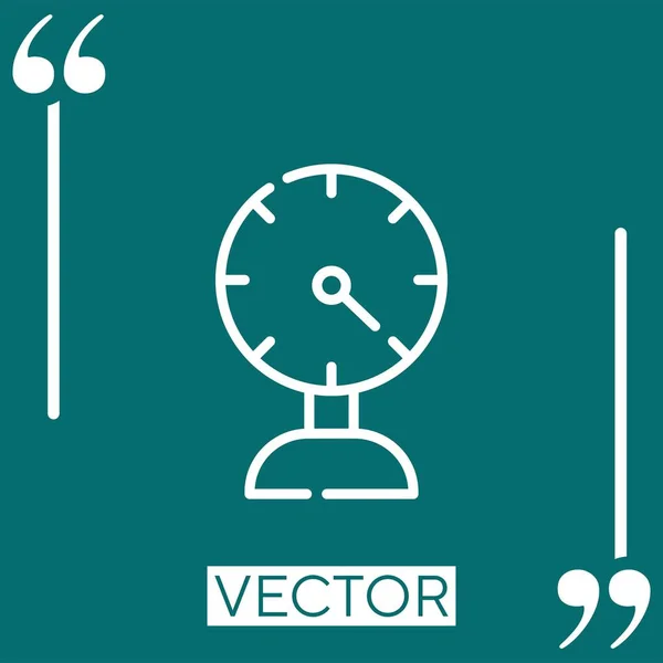 Icono Del Vector Del Compresor Icono Lineal Línea Carrera Editable — Vector de stock