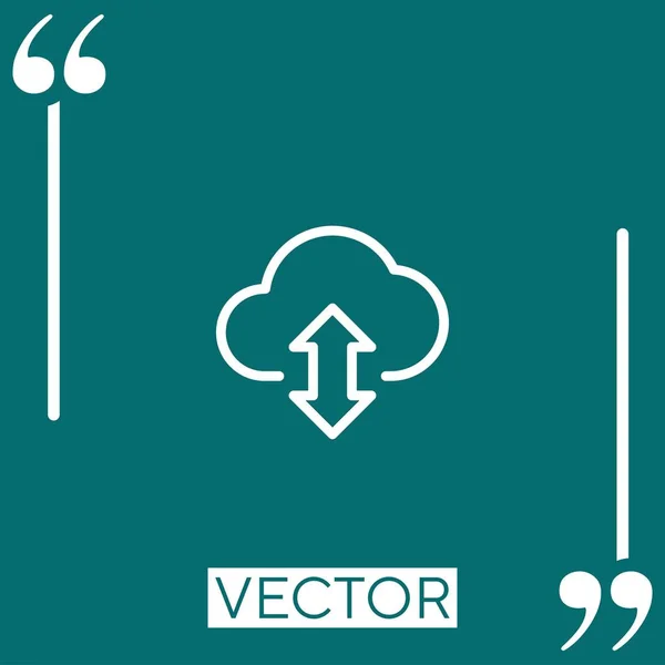 Ícone Vetor Transferência Dados Ícone Linear Linha Curso Editável —  Vetores de Stock