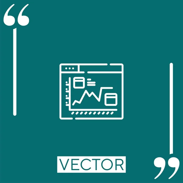 Diagrama Ícone Vetorial Ícone Linear Linha Curso Editável — Vetor de Stock