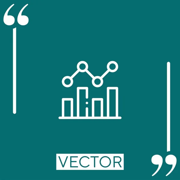 Icône Vectorielle Fluctuation Icône Linéaire Ligne Course Modifiable — Image vectorielle