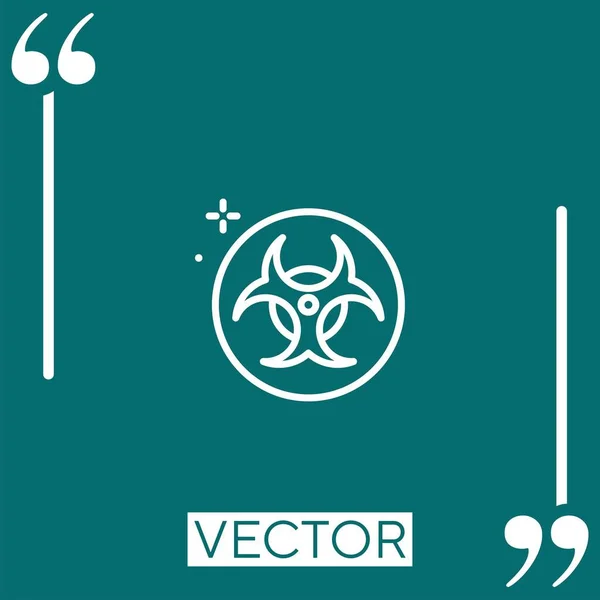 Значок Линейного Вектора Опасности Редактируемая Линия Хода — стоковый вектор