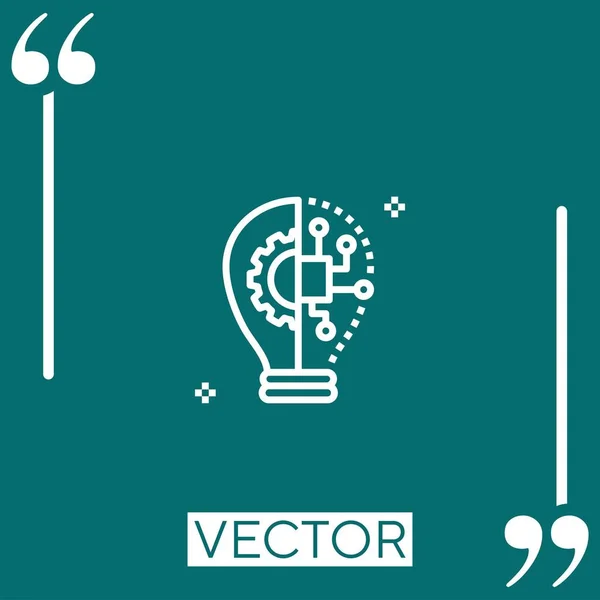 Icono Vector Innovación Icono Lineal Línea Carrera Editable — Vector de stock