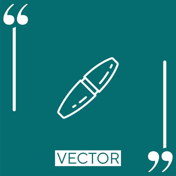 Mascara Vektor Symbol Lineares Symbol Editierbare Strichlinie — Stockvektor