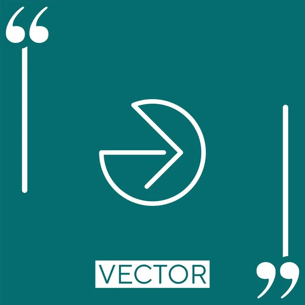 Ícone Vetorial Seta Ícone Linear Linha Curso Editável — Vetor de Stock