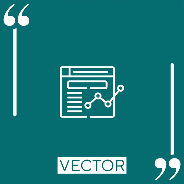 Ícone Vetor Navegador Ícone Linear Linha Curso Editável — Vetor de Stock