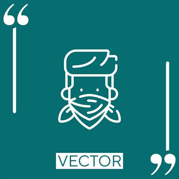 Ícone Vetor Demonstrador Ícone Linear Linha Curso Editável — Vetor de Stock