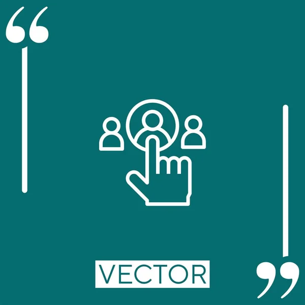 Job Search Vector Icon Icono Lineal Línea Carrera Editable — Vector de stock