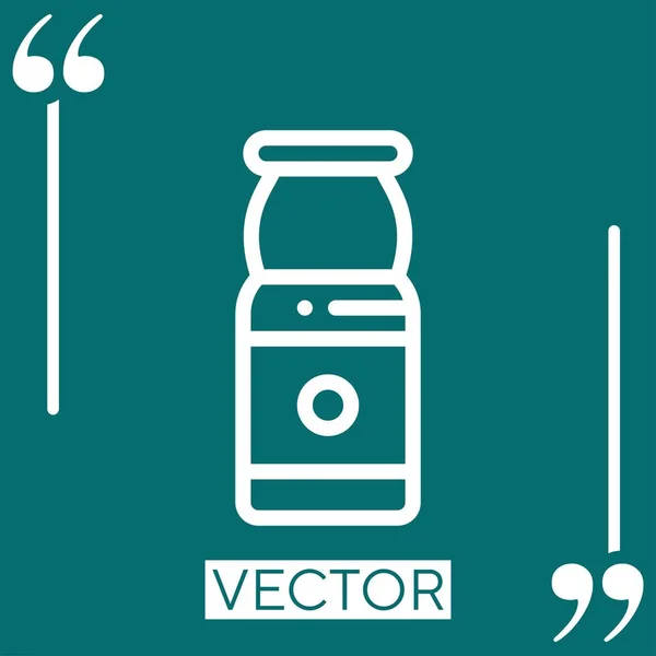 Icono Vector Jugo Icono Lineal Línea Carrera Editable — Vector de stock