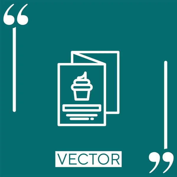 Ícone Vetor Menu Ícone Linear Linha Curso Editável — Vetor de Stock