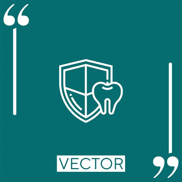 Ícone Vetor Proteção Ícone Linear Linha Curso Editável —  Vetores de Stock