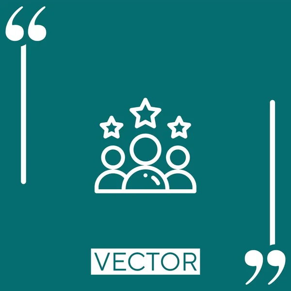 Rating Vector Icon Icono Lineal Línea Carrera Editable — Vector de stock