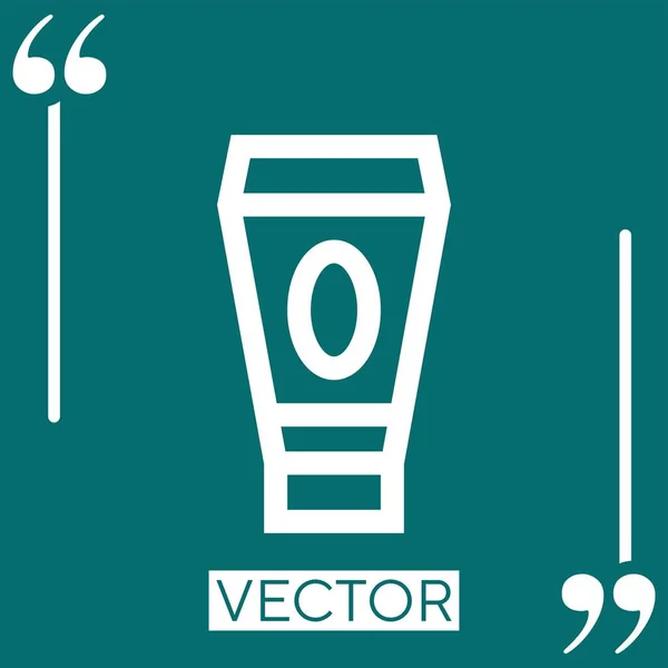 Skin Vector Icon Lineares Symbol Editierbare Strichlinie — Stockvektor