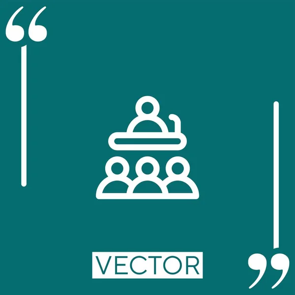 Ícone Vetor Fala Ícone Linear Linha Curso Editável — Vetor de Stock