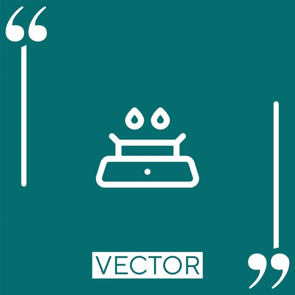 Ícone Vetor Fogão Ícone Linear Linha Curso Editável — Vetor de Stock