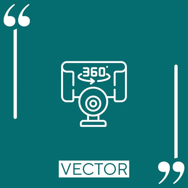 Camera Vector Icoon Lineair Icoon Aanpasbare Slaglijn — Stockvector