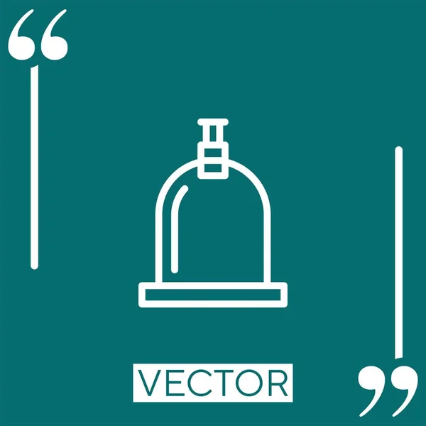 Ícone Vetor Cupping Ícone Linear Linha Curso Editável — Vetor de Stock