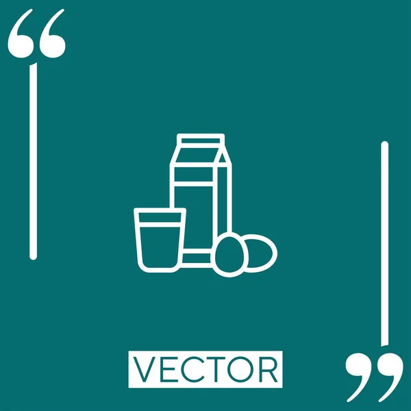 Diät Vektorsymbol Lineares Symbol Editierbare Strichlinie — Stockvektor