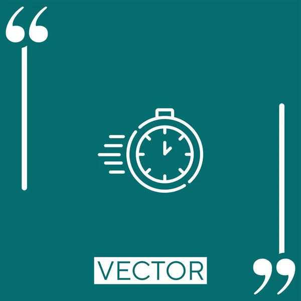 Icono Vector Velocidad Icono Lineal Línea Carrera Editable — Vector de stock
