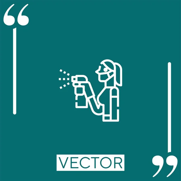 Limpieza Icono Vectorial Icono Lineal Línea Carrera Editable — Vector de stock