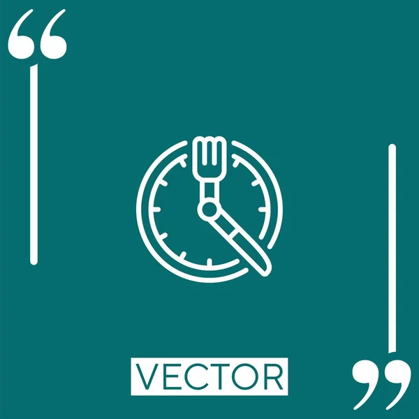 Reloj Vector Icono Icono Lineal Línea Carrera Editable — Vector de stock