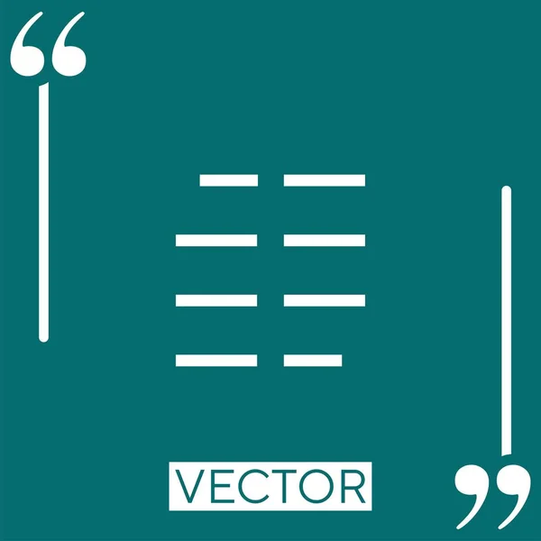 Columnas Vector Icono Icono Lineal Línea Carrera Editable — Vector de stock