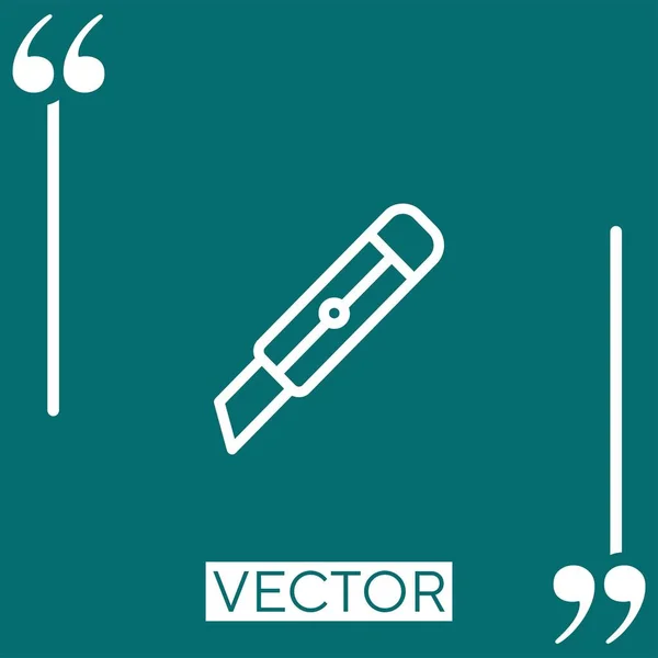 Cutter Icône Vectorielle Icône Linéaire Ligne Course Modifiable — Image vectorielle