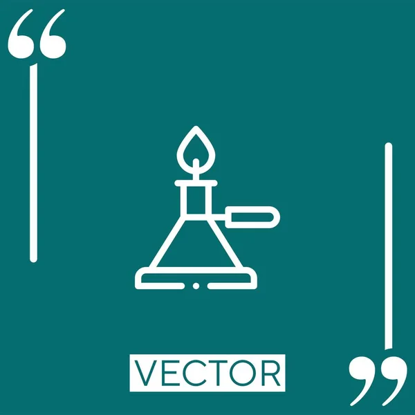 Icono Del Vector Llama Icono Lineal Línea Carrera Editable — Vector de stock