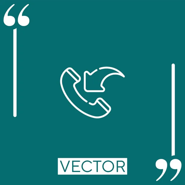 Icono Vector Entrante Icono Lineal Línea Carrera Editable — Vector de stock