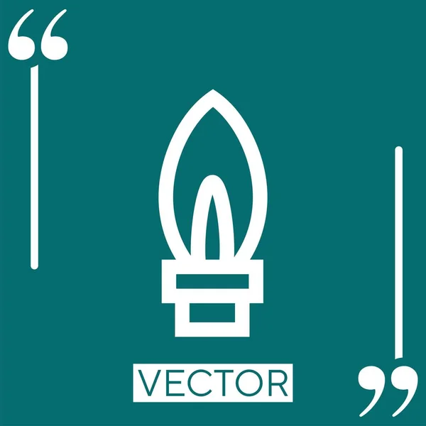 Ícone Vetor Lâmpada Ícone Linear Linha Curso Editável — Vetor de Stock