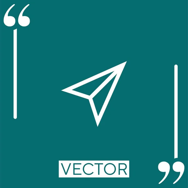 Ícone Vetor Navegação Ícone Linear Linha Curso Editável — Vetor de Stock