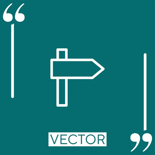 Panel Vector Icono Icono Lineal Línea Carrera Editable — Vector de stock