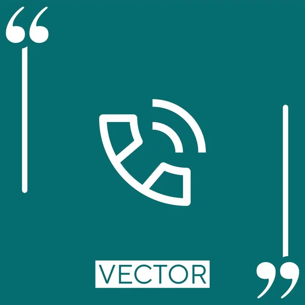 Icône Vectorielle Téléphone Icône Linéaire Ligne Course Modifiable — Image vectorielle