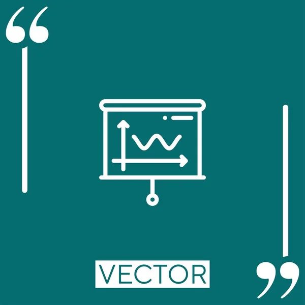Risico Vectoricoon Lineair Icoon Aanpasbare Slaglijn — Stockvector