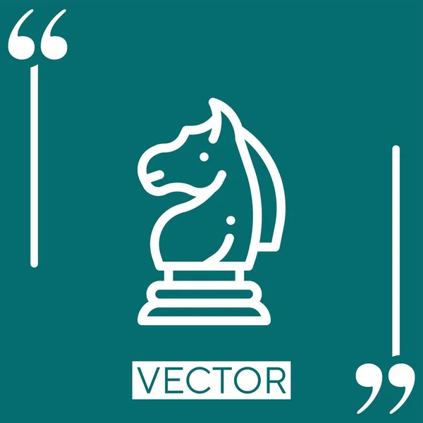 Icône Vectorielle Stratégie Icône Linéaire Ligne Course Modifiable — Image vectorielle