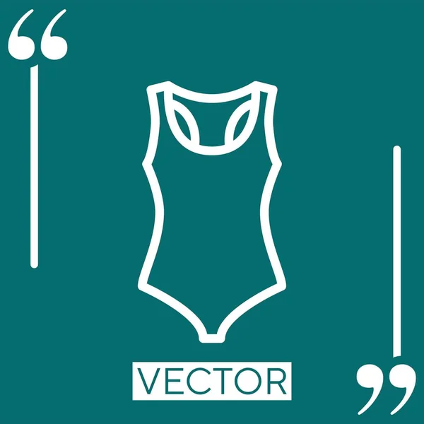 Body Vector Icon Linear Icon Editable Stroke Line — Stock Vector