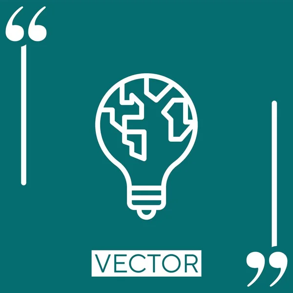 Иконка Вектора Лампы Линейная Редактируемая Линия Хода — стоковый вектор