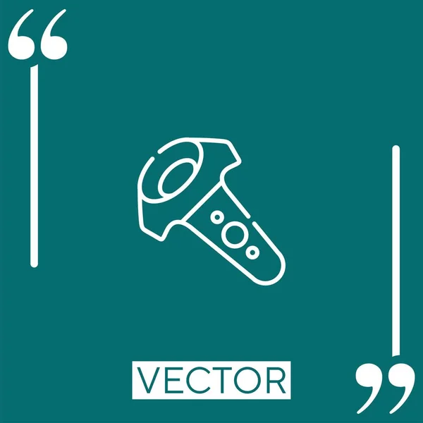 Controlador Vector Icono Icono Lineal Línea Carrera Editable — Vector de stock
