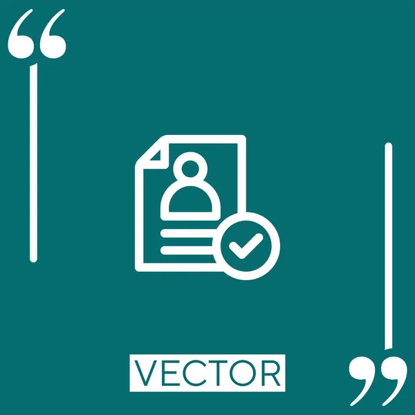 Icône Vectorielle Icône Linéaire Ligne Course Modifiable — Image vectorielle