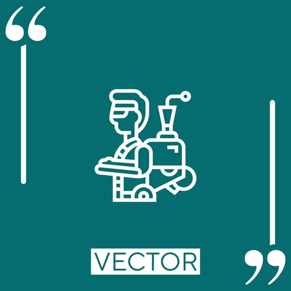 Exoskeleton Vector Icon Linear Icon Editable Stroke Line — Stock Vector