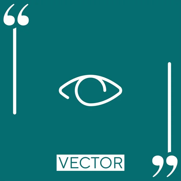 Augenvektorsymbol Lineares Symbol Editierbare Strichlinie — Stockvektor