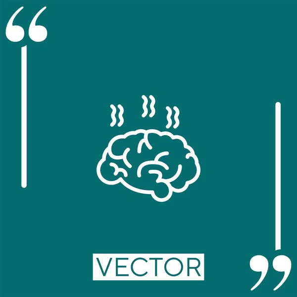 Icône Vectorielle Fièvre Icône Linéaire Ligne Course Modifiable — Image vectorielle