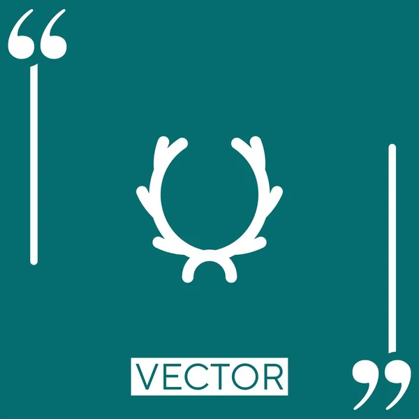 Lorbeervektorsymbol Lineares Symbol Editierbare Strichlinie — Stockvektor