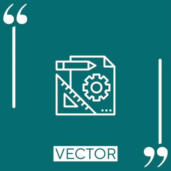 Management Vektor Symbol Lineares Symbol Editierbare Strichlinie — Stockvektor